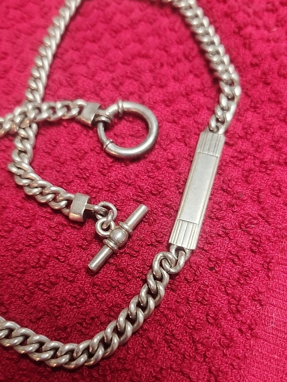 Ralph Lauren Sterling Silver Cuban Link ID Necklace - Silver - Picture 5 of 6